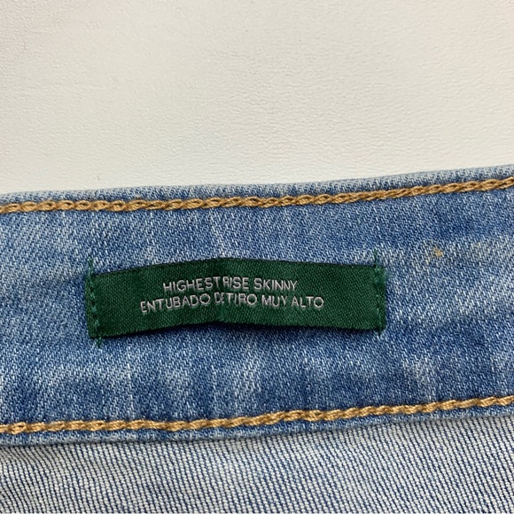 Wild Fable Womens Distressed Highest Rise Skinny Jean Light Wash Size 16 - Picture 6 of 12